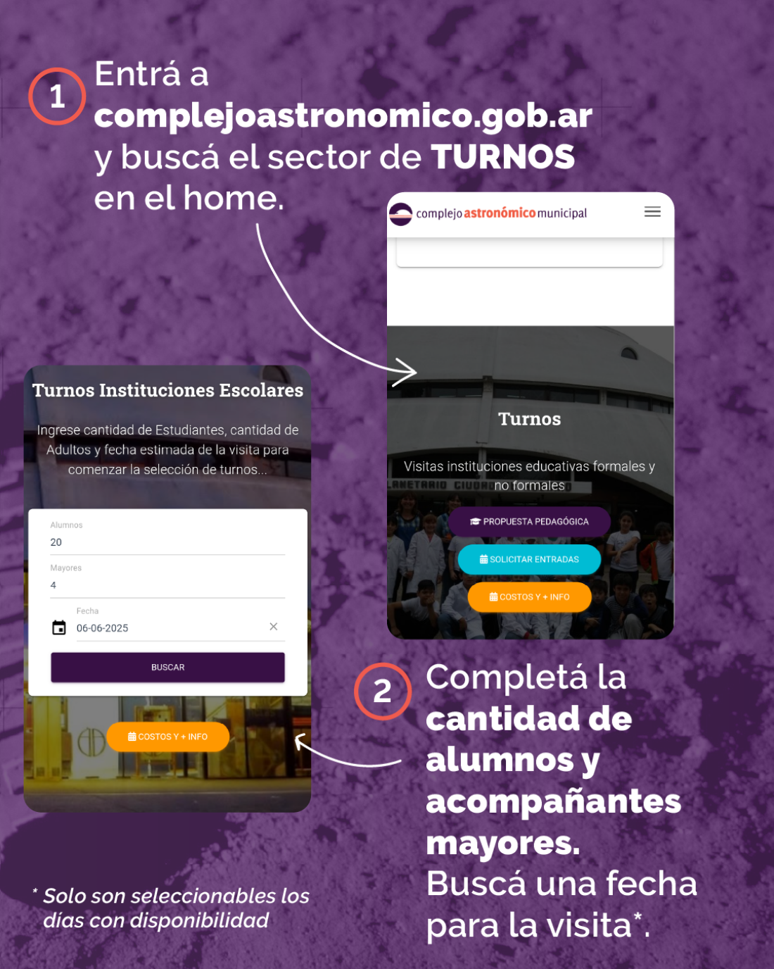 Información sobre visitas para instituciones educativas formales y no formales - 1
