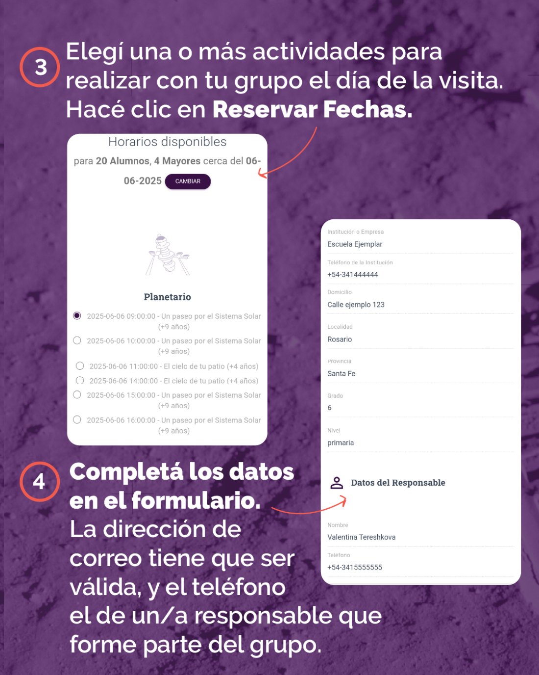 Información sobre visitas para instituciones educativas formales y no formales - 2
